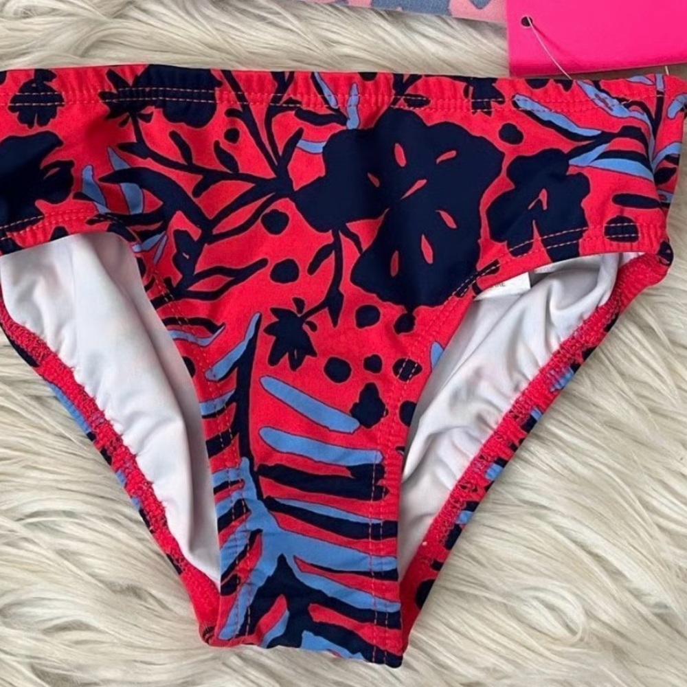 Lilly Pulitzer Ruby Red Swim Heron Bottom Girl Size 12